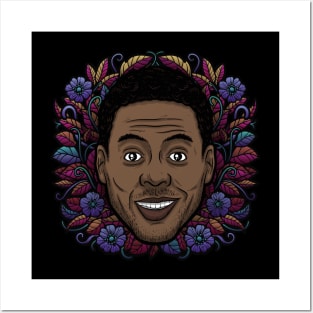 Chris Rock (Flowered) Posters and Art